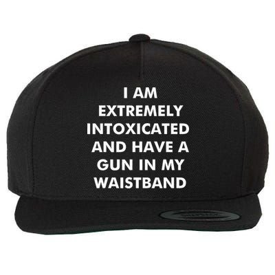 I Am Extremely Intoxicated And Have A Gun In My Waistband Wool Snapback Cap