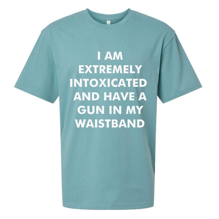 I Am Extremely Intoxicated And Have A Gun In My Waistband Sueded Cloud Jersey T-Shirt