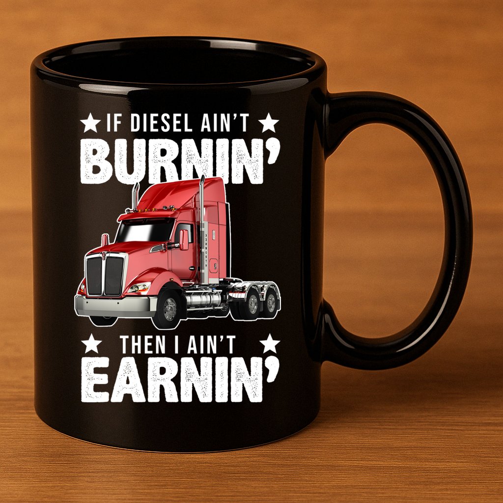 I Ain't Earnin Truck Driver 11oz C Handle Ceramic Mug