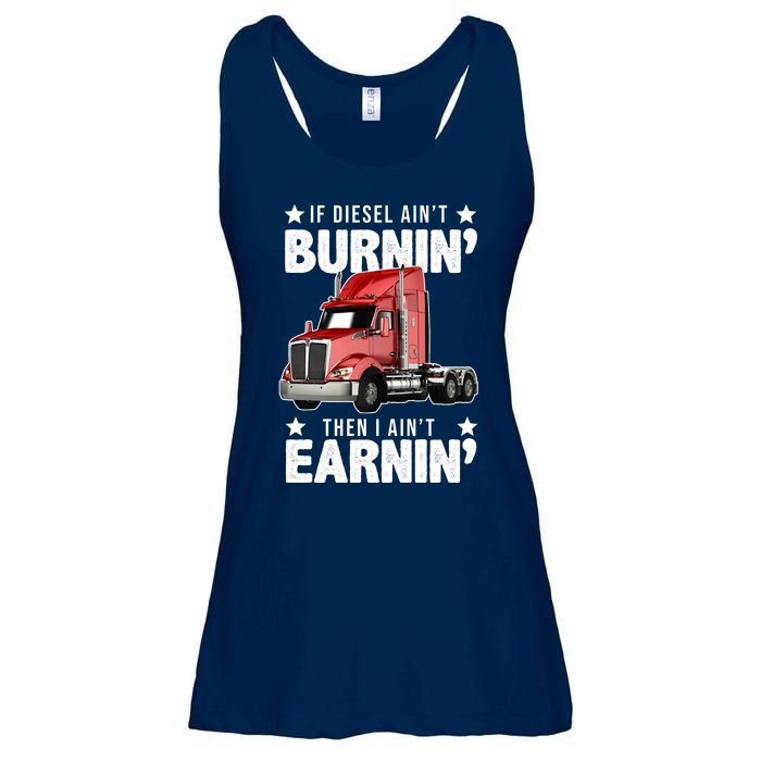 I Ain't Earnin Truck Driver Ladies Essential Flowy Tank