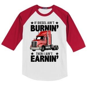 I Ain't Earnin Truck Driver Kids Colorblock Raglan Jersey