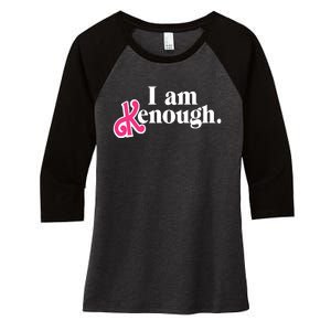 I Am Enough I Am Kenough Women's Tri-Blend 3/4-Sleeve Raglan Shirt