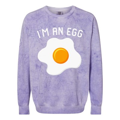 IM An Egg Costume Funny Halloween Present Fried Egg Colorblast Crewneck Sweatshirt