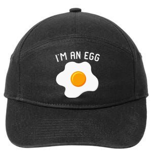 IM An Egg Costume Funny Halloween Present Fried Egg 7-Panel Snapback Hat