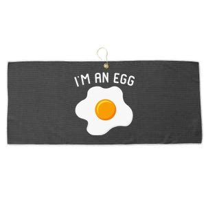 IM An Egg Costume Funny Halloween Present Fried Egg Large Microfiber Waffle Golf Towel