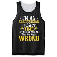 I'm An Electrician To Save Time Electrical Wiring Mechanic Mesh Reversible Basketball Jersey Tank