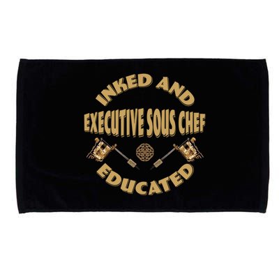 Inked And Educated Executive Sous Chef Gift Microfiber Hand Towel