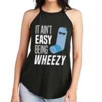 It AinT Easy Being Wheezy Funny Asthma Inhaler Joke Women's Perfect Tri Rocker Tank