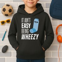 It AinT Easy Being Wheezy Funny Asthma Inhaler Joke Kids Hoodie