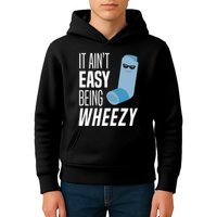 It AinT Easy Being Wheezy Funny Asthma Inhaler Joke Kids Hoodie