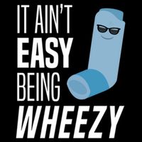 It AinT Easy Being Wheezy Funny Asthma Inhaler Joke Kids T-Shirt