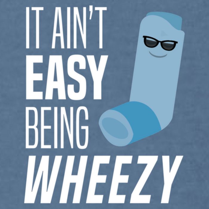 It AinT Easy Being Wheezy Funny Asthma Inhaler Joke Garment-Dyed Sweatshirt