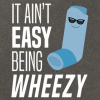 It AinT Easy Being Wheezy Funny Asthma Inhaler Joke Cotton Canvas Backpack