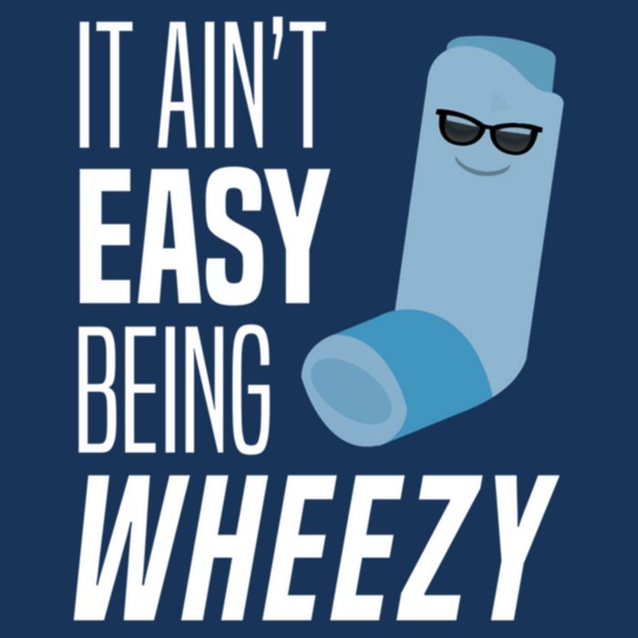 It AinT Easy Being Wheezy Funny Asthma Inhaler Joke Infant Baby Jersey Bodysuit