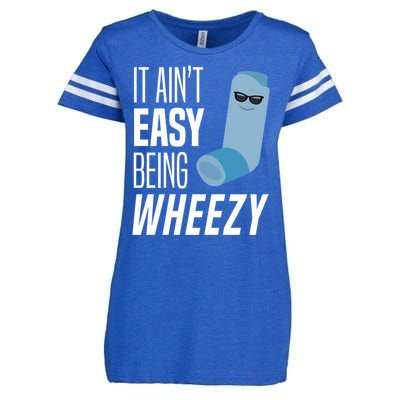 It AinT Easy Being Wheezy Funny Asthma Inhaler Joke Enza Ladies Jersey Football T-Shirt