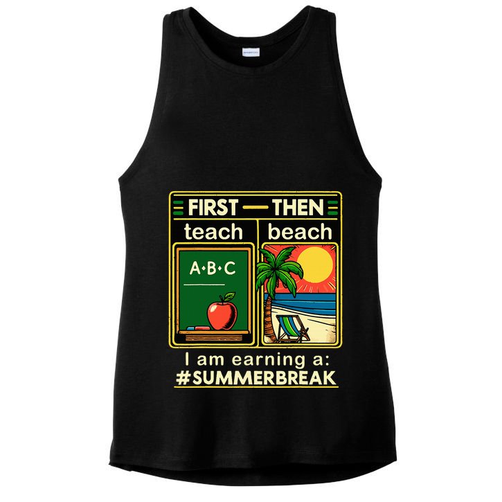 I Am Earning A Summer Break Ladies PosiCharge Tri-Blend Wicking Tank