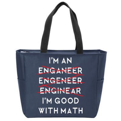 Im An Engineer Funny Physics Science Nerd Geek Pi Dr Zip Tote Bag