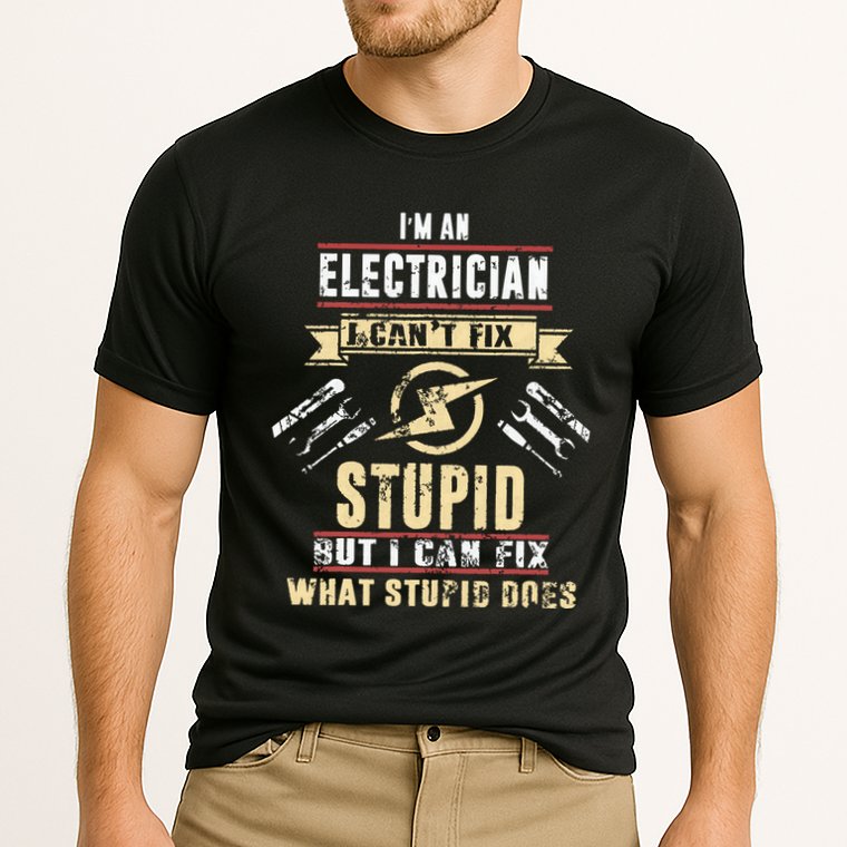 Im An Electrician I Cant Fix Stupid Funny Electrician Gift Performance Shirt