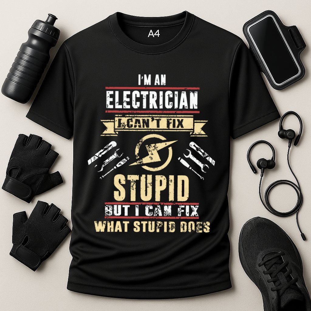 Im An Electrician I Cant Fix Stupid Funny Electrician Gift Performance Shirt