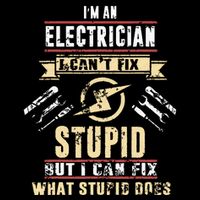 Im An Electrician I Cant Fix Stupid Funny Electrician Gift Premium T-Shirt