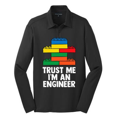 I´m An Engineer  Building Blocks Brick  Silk Touch Performance Long Sleeve Polo