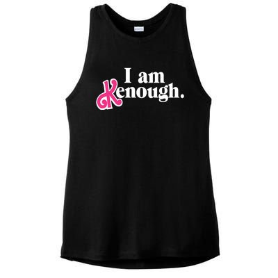 I Am Kenough Funny I Am Kenough Ladies PosiCharge Tri-Blend Wicking Tank