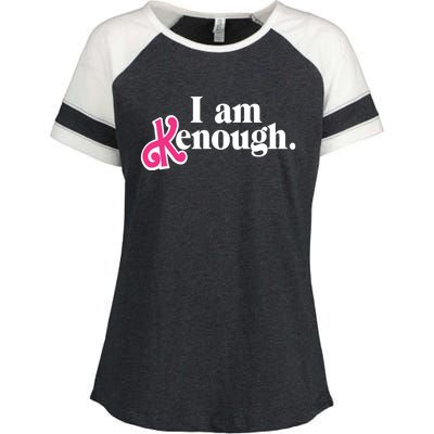 I Am Kenough Funny I Am Kenough Enza Ladies Jersey Colorblock Tee