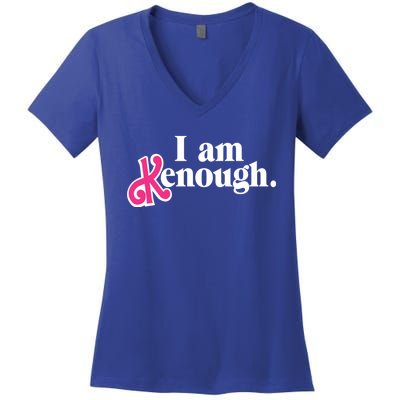 I Am Kenough Funny I Am Kenough Women's V-Neck T-Shirt