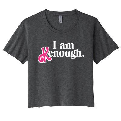 I Am Kenough Funny I Am Kenough Women's Crop Top Tee