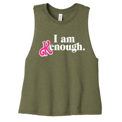 I Am Kenough Funny I Am Kenough Women's Racerback Cropped Tank