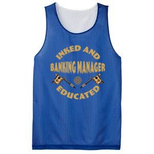 Inked And Educated Banking Ager Gift Mesh Reversible Basketball Jersey Tank