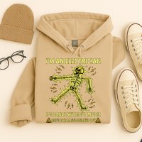 IM An Electrician If I Dance Without Music Funny Skeleton .Png Hoodie