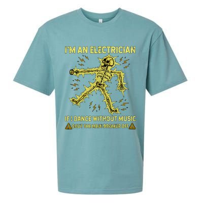 IM An Electrician If I Dance Without Music Funny Skeleton .Png Sueded Cloud Jersey T-Shirt
