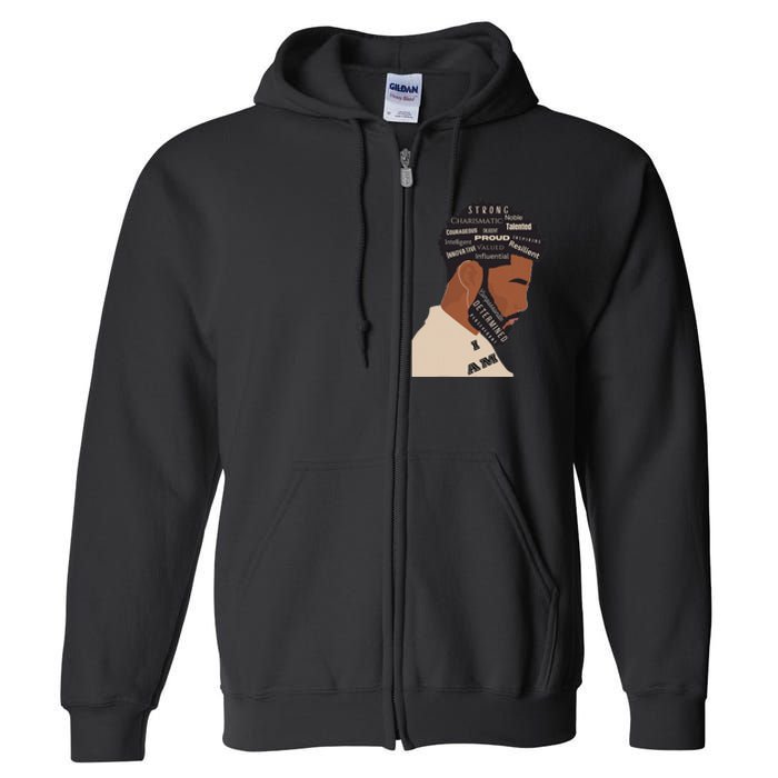 I Am Empowering Black Man Full Zip Hoodie