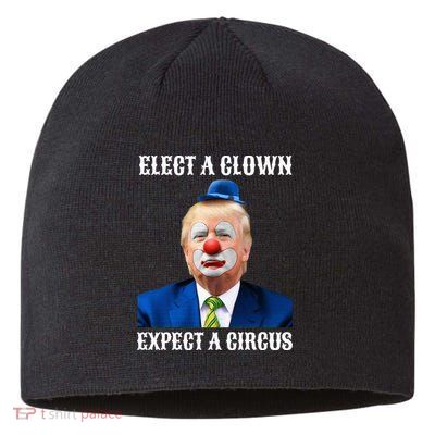 Impeach Antitrump Elect A Clown Expect A Circus Sustainable Beanie