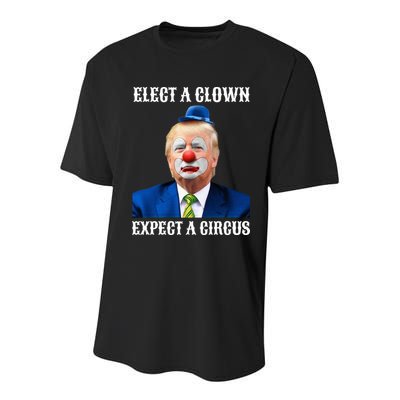 Impeach Antitrump Elect A Clown Expect A Circus Youth Performance Sprint T-Shirt
