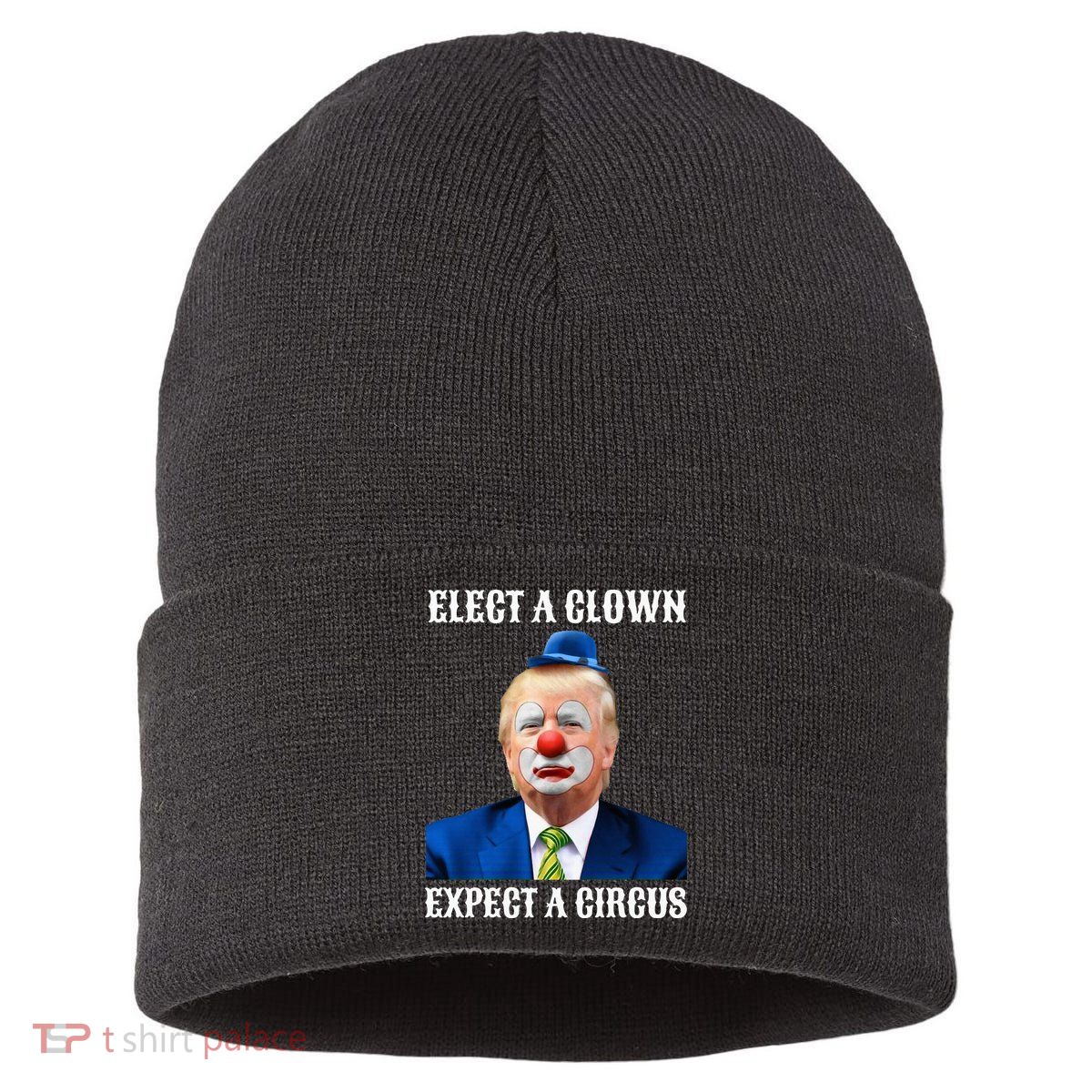 Impeach Antitrump Elect A Clown Expect A Circus Sustainable Knit Beanie