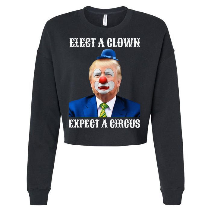 Impeach Antitrump Elect A Clown Expect A Circus Cropped Pullover Crew