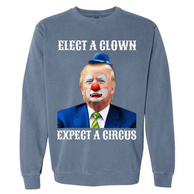 Impeach Antitrump Elect A Clown Expect A Circus Garment-Dyed Sweatshirt