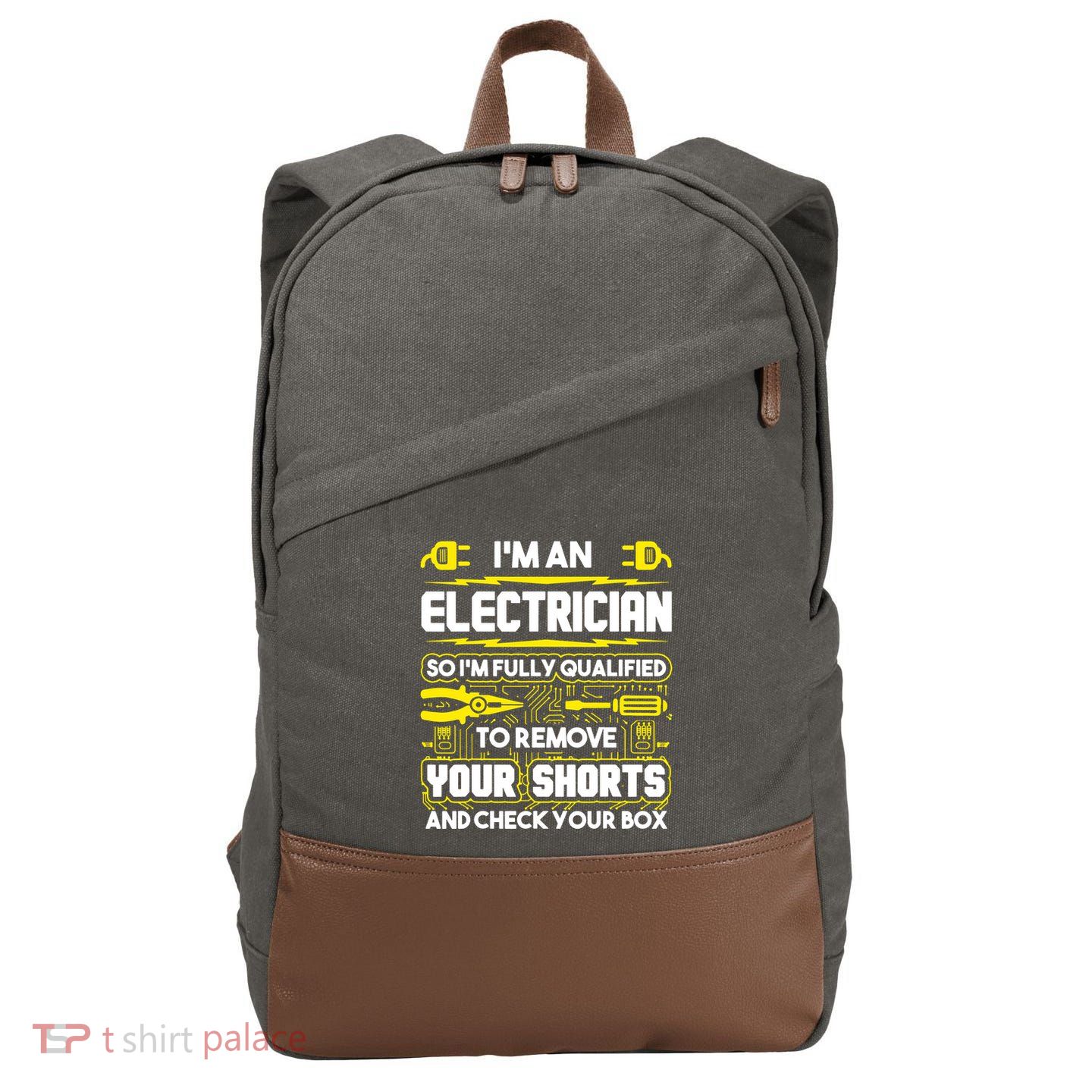 Im An Electrician Cotton Canvas Backpack