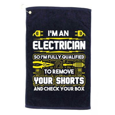 Im An Electrician Golf Towel