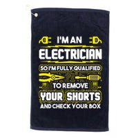 Im An Electrician Golf Towel