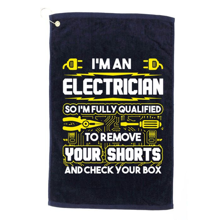 Im An Electrician Golf Towel