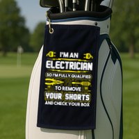 Im An Electrician Golf Towel