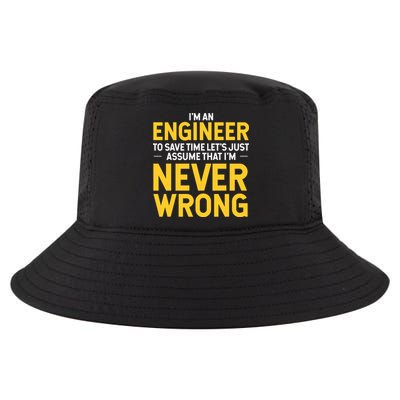 I'm An Engineer To Save Time Cool Comfort Performance Bucket Hat