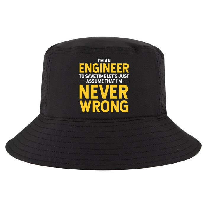 I'm An Engineer To Save Time Cool Comfort Performance Bucket Hat