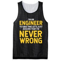 I'm An Engineer To Save Time Mesh Reversible Basketball Jersey Tank