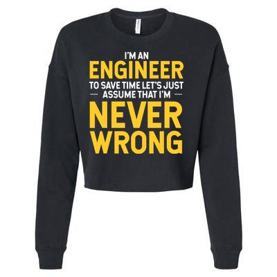 I'm An Engineer To Save Time Cropped Pullover Crew