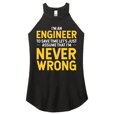I'm An Engineer To Save Time Women's Perfect Tri Rocker Tank