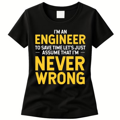 I'm An Engineer To Save Time Womens T-Shirt